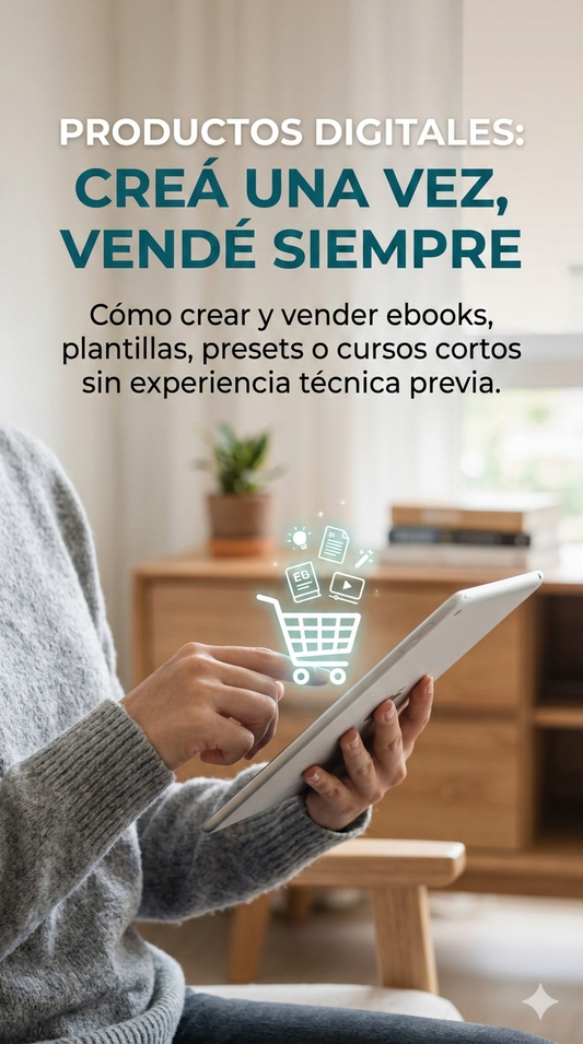 Ebook "Productos Digitales: creá una vez, vendé siempre" + 3 Bonus