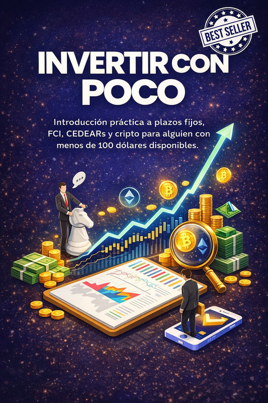 Ebook: "Invertir con poco" Guía para el que nunca invirtió + 3 Bonus