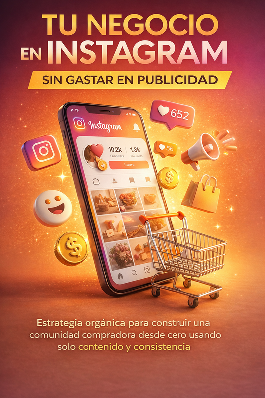Ebook "Tu Negocio en Instagram sin gastar en publicidad" + 3 Bonu